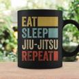 Eat Sleep Jiu-Jitsu Repeat Jiu-Jitsu Sin Mangas Taza de café Ideas de regalos