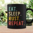 Eat Sleep Rust Repeat Programming Retrointage Tassen Geschenkideen