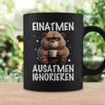 Einatmen Ausatmen Ausatmen Ignoring Bear Coffee Annoyed Tassen Geschenkideen