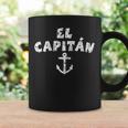 El Capitanintage Blanc Gauche Ancre Bateau &Oile Tasse Idées cadeaux