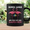 Flamingo Sorry Jungs Wir Sind Nur Zum Saufen Hier Wein Party Tassen Geschenkideen