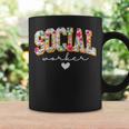 Floral Social Worker For Social Worker School Couns Coffee Mug Gifts ideas