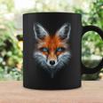 Fox Animal Blue Eyes Illustration Fox Tassen Geschenkideen