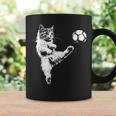 Cat Soccer Ball Graphic Coffee Mug Gifts ideas