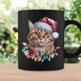 Christmas Orange Tabby Cat Christmas Tree Santa Cat Coffee Mug Gifts ideas