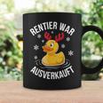 Duck Christmas Saying Reindeer War Ausverkauft Tassen Geschenkideen