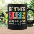 Pensioner 2025 Countdown Running For Retirement Tassen Geschenkideen