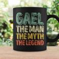 Gael El Hombre El Mito La Leyenda Camisa Primer Nombre Gael Taza de café Ideas de regalos