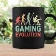 Gaming Evolution Humorideojuego Diciendo Divertido Gamers Taza de café Ideas de regalos