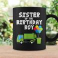 Garbage Truck Sister Birthday Boy Balloons Birthday Party Taza de café Ideas de regalos