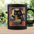 Gato Kawaii Comiendo Fideos Ramen Anime Amantes Taza de café Ideas de regalos