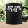 Gracias Por Ser Parte De Miida Taza de café Ideas de regalos