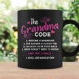 The Grandma Code Grammy Nana Grandma Grandmother Rules 'S Classic Fit Black Short Sleeve Cotton Blend Small Coffee Mug Gifts ideas