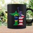 Half Brazilian Half American Usa Brazil Culture Patriot Flag Coffee Mug Gifts ideas