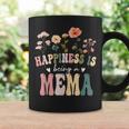 Happiness Is Being A Mema Floral Mema Mother's Day Coffee Mug Gifts ideas