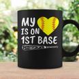 My Heart Is On 1st Base Softball Bat Proud Mom Dad Tank Top Graphic Print Coffee Mug Gifts ideas