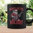 Heavy Metal Santa Claus Rock Holiday Navidad Música Rock Taza de café Ideas de regalos