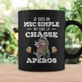 Homme Humour Chasseur Sanglier J'aime La Chasse Et L'apéro Tasse Idées cadeaux