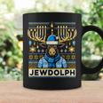 Jewdolph Ugly Happy Hanukkah Moose Menorah Jewish Coffee Mug Gifts ideas