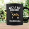 Just A Boy Who Loves African Wild Dogs Graphic Print Coffee Mug Gifts ideas