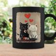 Kawaii Cat Couple Valentines Day Anime Cat Couple Heart Cat Coffee Mug Gifts ideas