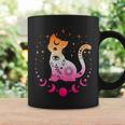 Lesbian Astrology Cat Moon Phases Lesbian Flag Tassen Geschenkideen