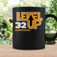 Level Up 32 Completed Juego De 3 Años De Edad Taza de café Ideas de regalos