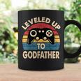 Leveled Up To Godfather Retro Promocionado A Padrino Regalo Taza de café Ideas de regalos