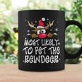 Most Likely To Pet The Reindeer Christmas Pajamas Family Coffee Mug Gifts ideas