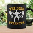 The Lord Is My Strength Christian Gym Jesus Workout S Tassen Geschenkideen