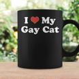 I Love My Gay Cat Heart LGBT Pet Pride Proud Parent Graphic Print Coffee Mug Gifts ideas