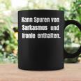 May Contain Traces Of Sarcasm And Irony Leaflet Tassen Geschenkideen