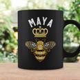 Maya Name Maya Regalos De Cumpleaños Reina Corona Abeja Maya Taza de café Ideas de regalos