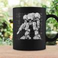 Mech Warrior Sketch Shirt Tech Robot Fighter Graphic Print Coffee Mug Gifts ideas