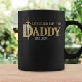 Nivelado Hasta Papá Est 2025 Nivel Desbloqueado Papá Gaming Taza de café Ideas de regalos