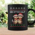 Her Otter Half His Otter Half Christmas Ugly Sweater Couple Tassen Geschenkideen