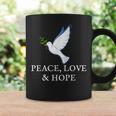 PEACE LOVE HOPE DOVE OLIVE BRANCH Graphic Print Coffee Mug Gifts ideas