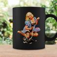 Pin Up Girl Pretty Blonde Noir Lingerie & Talons Hauts Tasse Idées cadeaux
