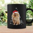 Pomeranian Christmas Tree Santa Hat Lights Jumper Tassen Geschenkideen