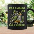 Pot O'Gold Or Pot O' Regret St Patrick's Day Raccoon Beer Graphic Print Coffee Mug Gifts ideas