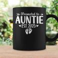 Promoted To Auntie Est 2025 Soon To Be New Aunt Baby Reveal Coffee Mug Gifts ideas