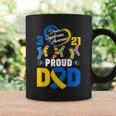 Proud Dad 321 Down Syndrome Awareness Yellow & Blue Ribbon Coffee Mug Gifts ideas