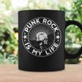 Punk Rock Is My Life I Punk Rock I Anarchy Punker Taza de café Ideas de regalos