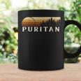 Puritan CO Vintage Evergreen Sunset Eighties Retro Graphic Print Coffee Mug Gifts ideas
