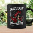 Rock N Roll Never Dies Rockabilly Girl Skull Tattoo Pin-Up Tassen Geschenkideen