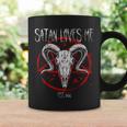 Satanist Baphomet 666 Satanism Satan Loves Me Tassen Geschenkideen