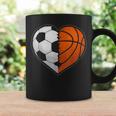 Soccer Basketball Ball Heart Sports Lover Valentines Day Coffee Mug Gifts ideas