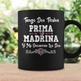 Tengo Dos Titulos Prima Y Madrina Regalo Familiar Español Taza de café Ideas de regalos