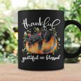 Thankful Grateful Blessed Pumpkin Cat Thanksgiving Day Graphic Print Coffee Mug Gifts ideas