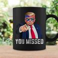 Trump You Missed Twice Bandana De La Bandera Estadounidense Trump 2024 Taza de café Ideas de regalos